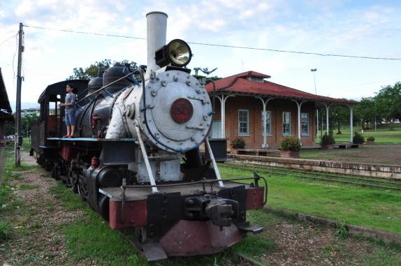 Antiga locomotiva da ferrovia Madeira-Mamoré, em Porto Velho, capital de Rondônia